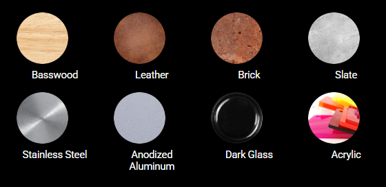 Snapmaker Artisan laser engraver materials