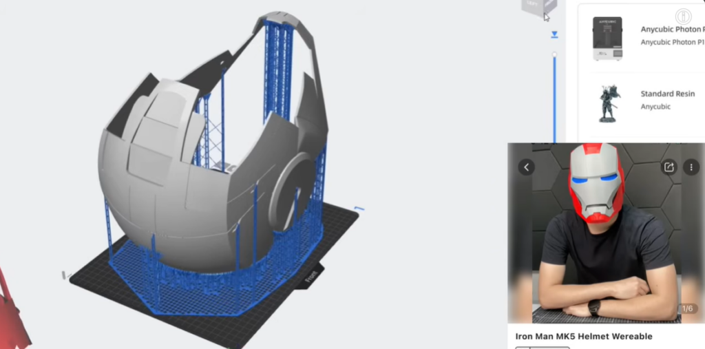 Can the Photon P1 Max print a full-size helmet?